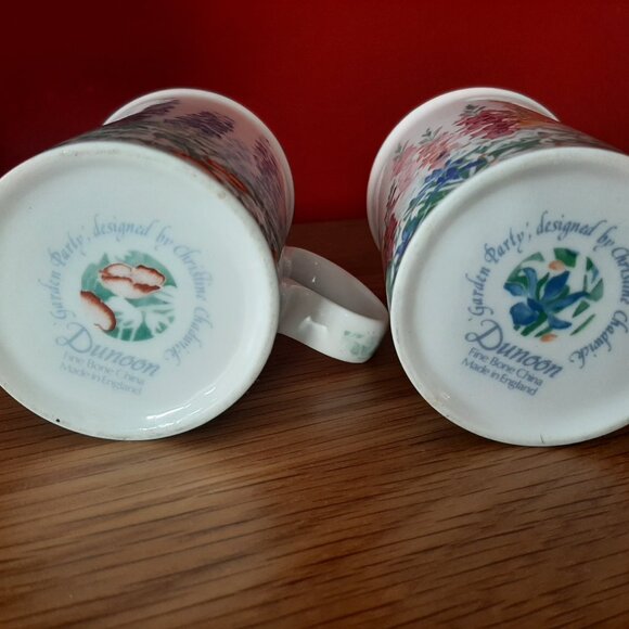 Pair of Vintage Dunoon Bone China Mugs - Picture 2 of 2